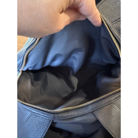 Coach Lexi Pebble Leather Hobo Shoulder Bag Mignight‎ Blue Gold Hardware